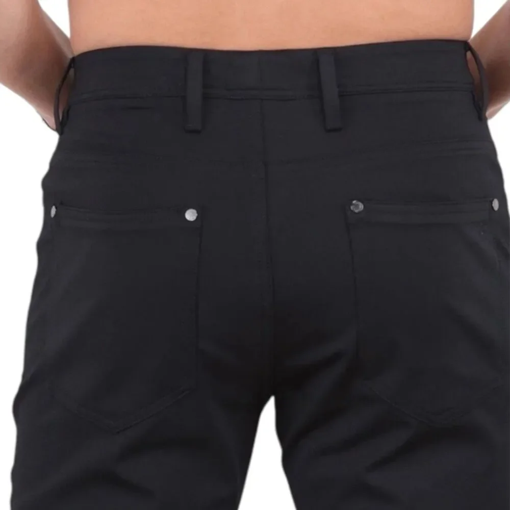 Collars & Co CEO Pants Mens 30x30 Black Pull On Stretch Golf Performance NWT